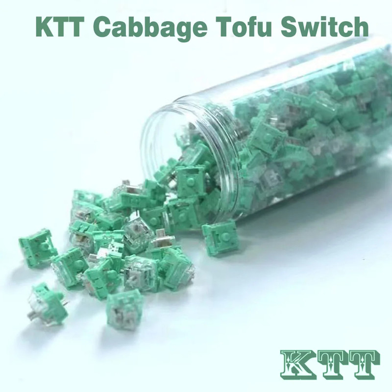Keyboard Switch Lubed Linear 45G - KTT White jade and jadeite Switch