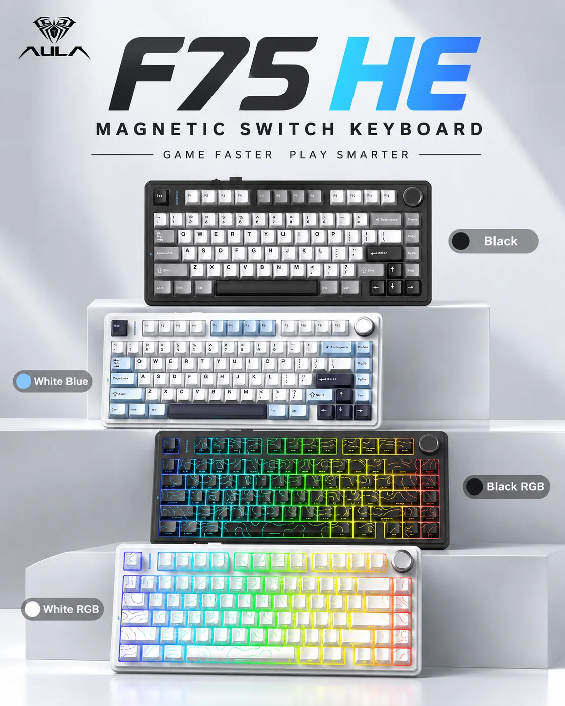 Hall Effect Magnetic Switch Keyboard - AULA F75 HE Magnetic Keyboard 75%