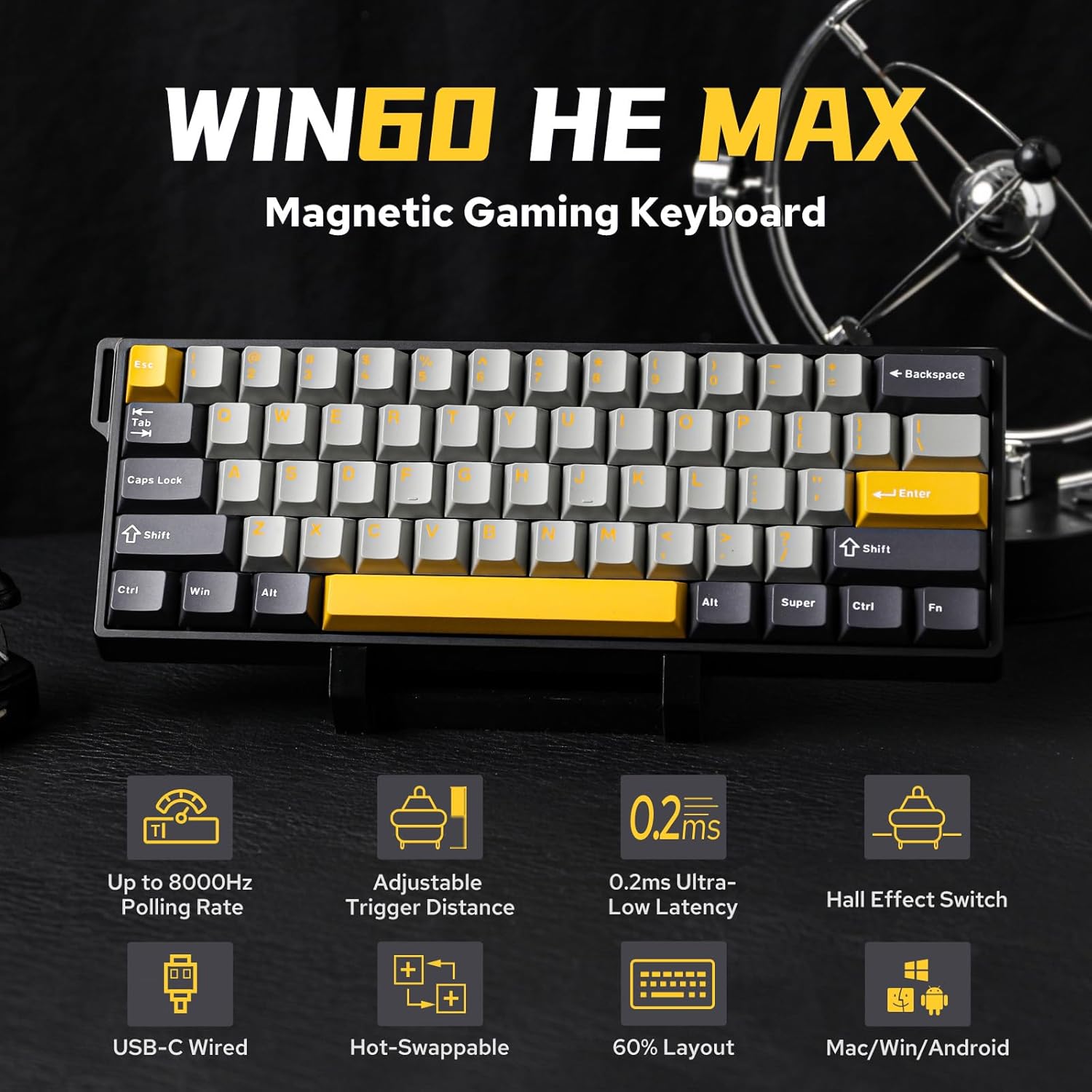 AULA WIN60 HE 60% Max Pro Magn - Hall Effect Magnetic Switch Keyboard 评论和价格